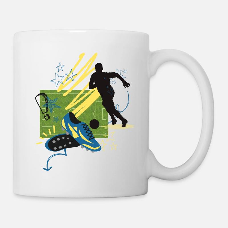 T-shirt de football et plus encore - Mug blanc - blanc
