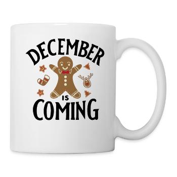 Décembre arrive - Mug blanc - blanc - Droite