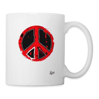 Peace in Danger: Dripping Peace Sign - Mug - white - Right
