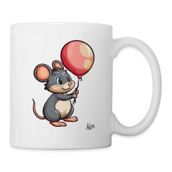 Cute Mouse with Balloon - Mug - white - Right