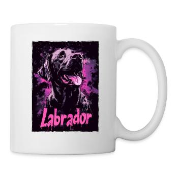Labrador Hund - Tasse - Weiß - Rechts