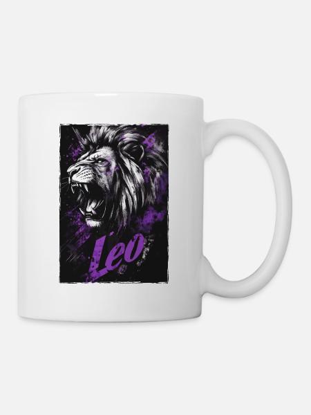 Löwe Leo - Tasse - Weiß