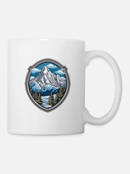 berge 2 - Tasse - Weiß