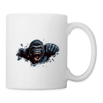 Puissance de la bête de gorille - Mug blanc - blanc - Droite