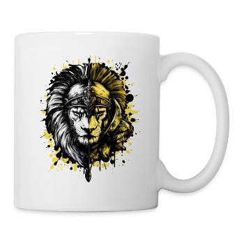 Spartan Lion Sparta Helmet Beast - Mug - white - Right