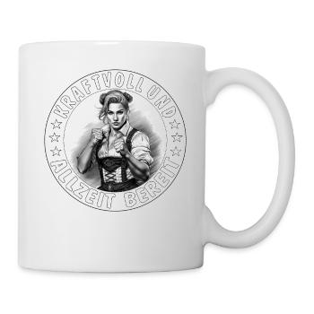 WOMAN POWERFUL AND ALWAYS READY - Mug - white - Right