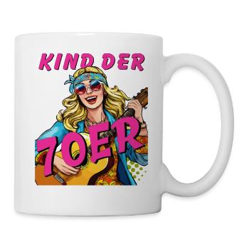 FEMME ENFANT DES ANNÉES 70 - Mug blanc - blanc - Droite