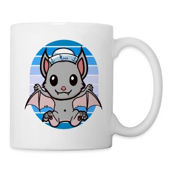 maritim Matrosen Fledermaus Fledermäuse Kinder - Tasse - Weiß - Rechts