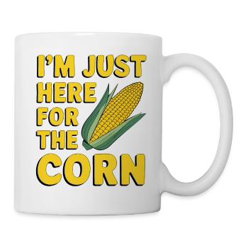 Corn on the cob saying corn funny corn on the cob gift - Mug - white - Right