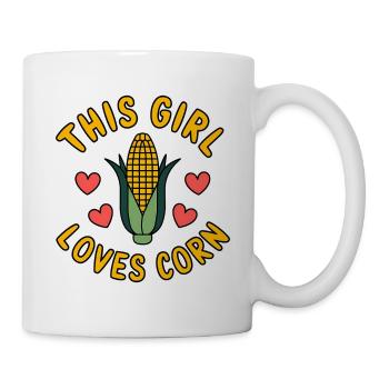 Corn on the cob saying corn funny corn on the cob gift - Mug - white - Right