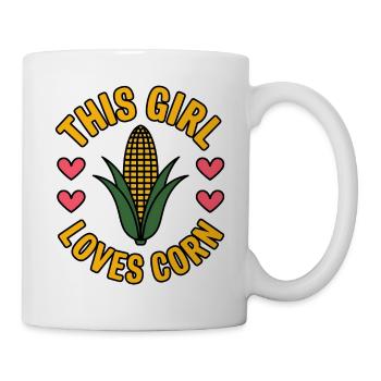 Corn on the cob saying corn funny corn on the cob gift - Mug - white - Right