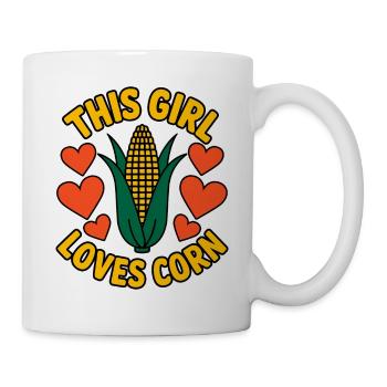 Corn on the cob saying corn funny corn on the cob gift - Mug - white - Right
