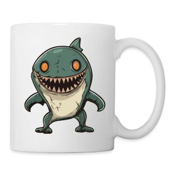 Hai Halloween Lustig Zombie - Tasse - Weiß - Rechts