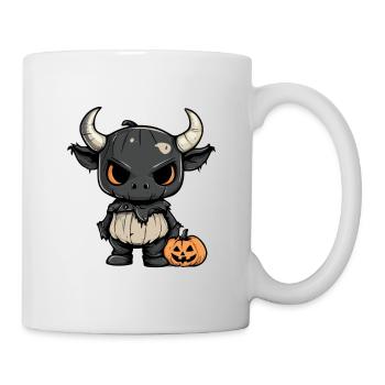 Stier Halloween Lustig Zombie - Tasse - Weiß - Rechts