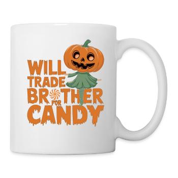 Halloween échangera son frère contre des bonbons - Mug blanc - blanc - Droite
