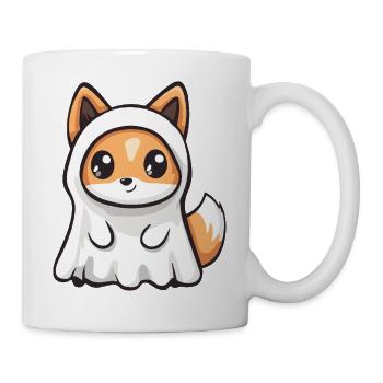 Fox Halloween Comic Ghost - Mug - white - Right