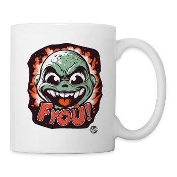 F you mit Liebe und Herzen - Tasse - Weiß - Rechts