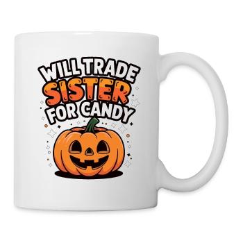 Halloween échangera sa sœur contre des bonbons - Mug blanc - blanc - Droite