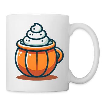 Kürbistasse - Tasse - Weiß - Rechts