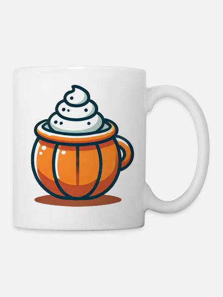 Kürbistasse - Tasse - Weiß