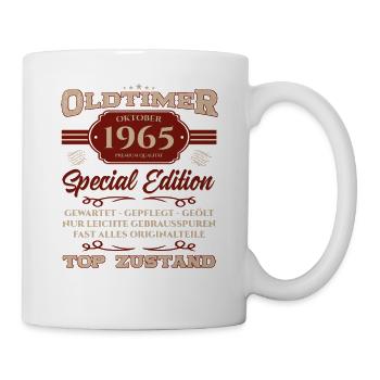 59. Geburtstag Legende Oktober 1965 Jahrgang 65 - Tasse - Weiß - Rechts