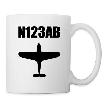 Custom Aviation - Flugzeug - Luffahrt - Pilot - Tasse - Weiß - Rechts