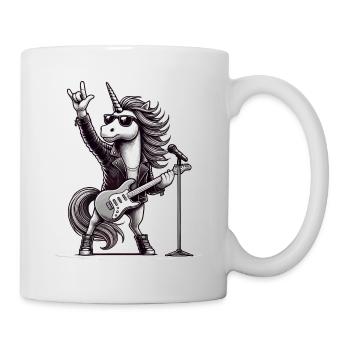 Rock, Rocker, Rock Musik, Heavy Metal, Rock Hand - Tasse - Weiß - Rechts