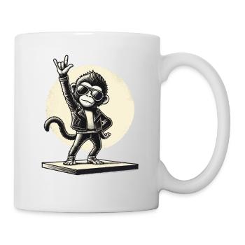 Rock, Rocker, Rock Musik, Heavy Metal, Rock Hand - Tasse - Weiß - Rechts