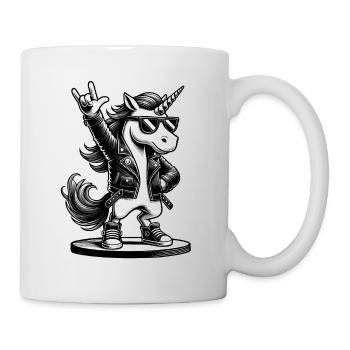 Rock, Rocker, Rock Musik, Heavy Metal, Rock Hand - Tasse - Weiß - Rechts