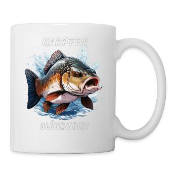 CHEMISE PORTE-BONHEUR CARPE - Mug blanc - blanc - Droite