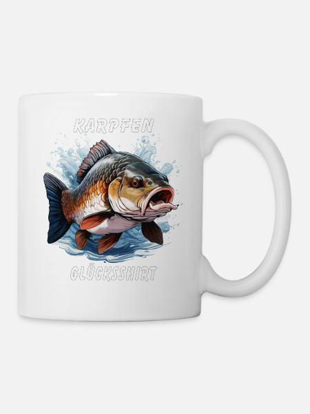 KARPFEN GLÜCKSSHIRT - Tasse - Weiß