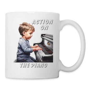 ACTION ON THE PIANO - Mug - white - Right