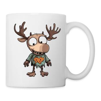 Elch Halloween Lustig Zombie - Tasse - Weiß - Rechts