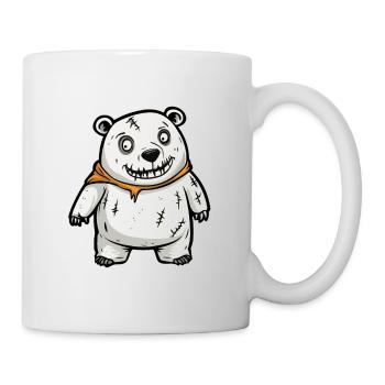 Eisbär Halloween Lustig Zombie - Tasse - Weiß - Rechts