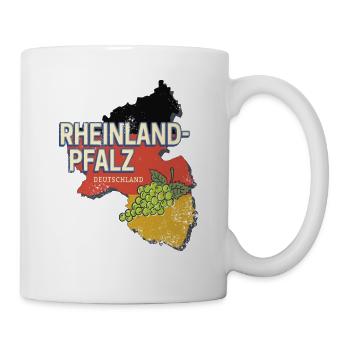 Rheinland-Pfalz Deutschland Bundesland Souvenir - Tasse - Weiß - Rechts