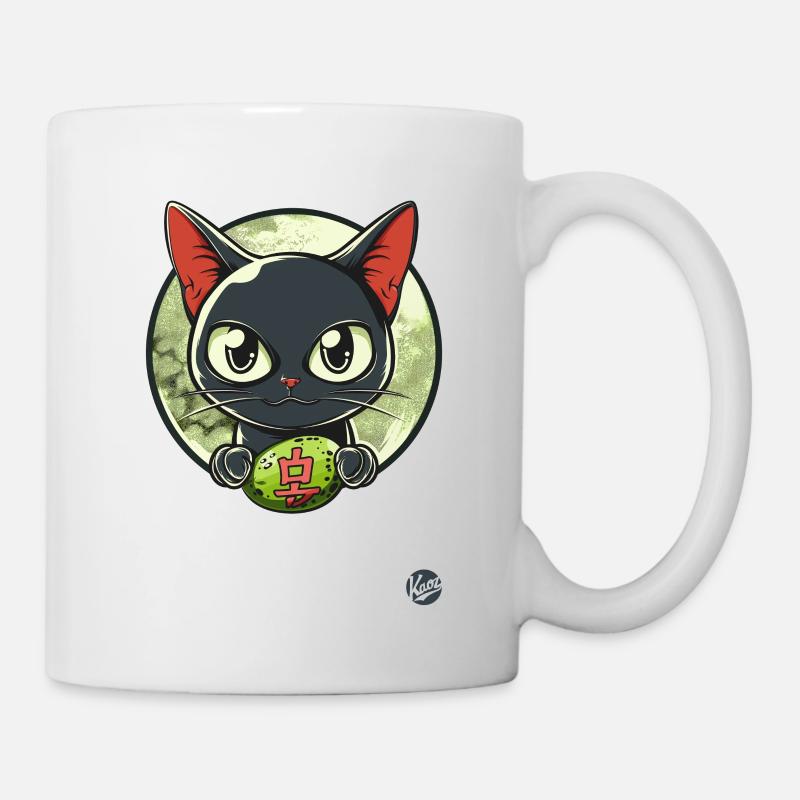 Chat gris japonais - Mug blanc - blanc