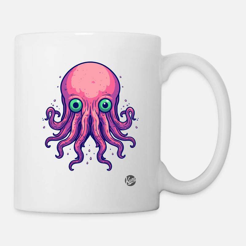 colorful cartoon octopus octopus - Mug - white