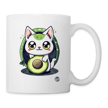 Avocato: Die süßeste Katze trifft Avocado - Tasse - Weiß - Rechts