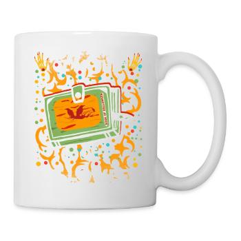 Halloween Buch Kostüm - Tasse - Weiß - Rechts