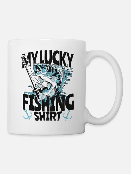 My Lucky Fishing Shirt Fun Fishing - Mug - white