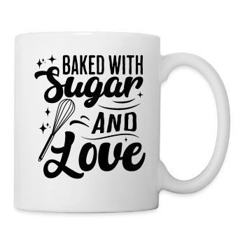 Zucker und Liebe Süßes Backen - Tasse - Weiß - Rechts