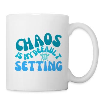 chaos is my default setting - Mug - white - Right