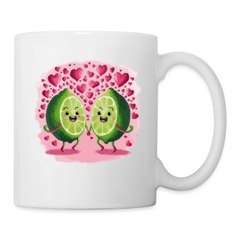 Niedliche Zitrone Früchte mit Liebe - Tasse - Weiß - Rechts