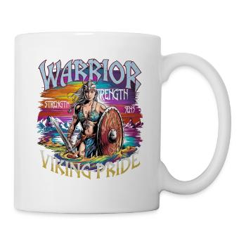 Warrior Spirit and Viking Pride für Wikinger - Tasse - Weiß - Rechts