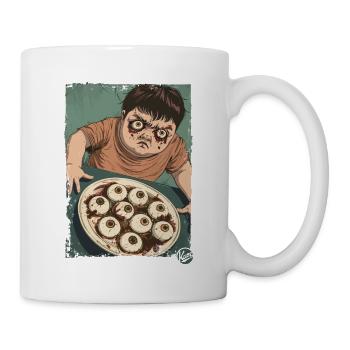 Enfant en colère avec soupe aux yeux, un clown de soupe - Mug blanc - blanc - Droite