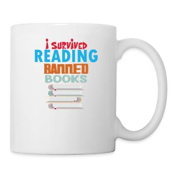 Womens I Survived Reading Banned Books - Mug - white - Right