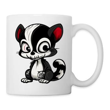 Stinktier Halloween Lustig Zombie - Tasse - Weiß - Rechts