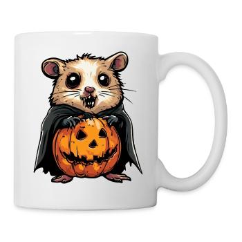 Hamster Halloween Lustig Zombie - Tasse - Weiß - Rechts
