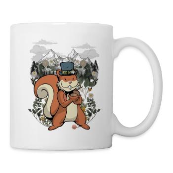 Tiroler Eichhorn Eichhörnchen Kinder Kind Gebirge - Tasse - Weiß - Rechts