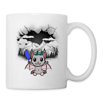 Halloween Bat Tyrol Beauty Flowers Child - Mug - white - Right